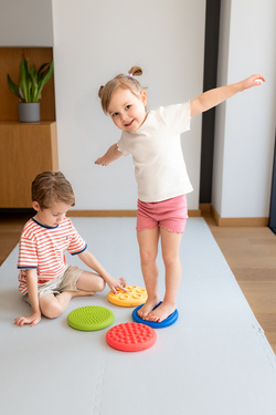 Dyski sensoryczne różne faktury - 4 szt Tullo 20 cm