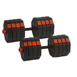 Regulowane hantle treningowe 2x20kg z funkcją sztangi Eb Fit