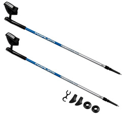 Kije nordic walking 105-135 cm srebrno-niebieskie Spokey MEADOW
