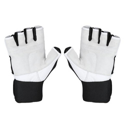 RST04 WHITE-BLACK ROZM. S RĘKAWICE NA SIŁOWNIĘ HMS