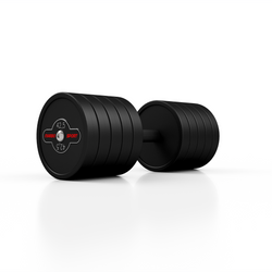 Hantla stalowa gumowana 42,5 kg czarny mat - Marbo Sport