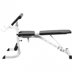 Ławka regulowana modlitewnik curl biała