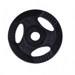 Obciążenie żeliwne typu Gripper 2,5kg, czarne