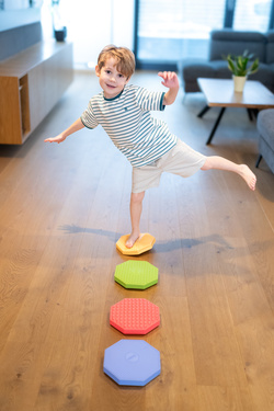 Dyski sensoryczne ośmiokąty 4 szt Tullo 20,5 cm