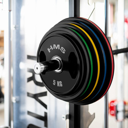 TOG ZESTAW TALERZY OLIMPIJSKICH OGUMOWANYCH 2 x 5 - 25 KG (150 KG) HMS