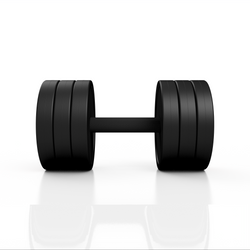 Hantla stalowa gumowana 22,5 kg czerwony połysk - Marbo Sport