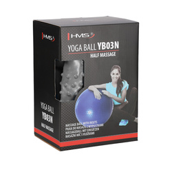 YB03N 65CM LIGHT GRAY PIŁKA GIMNASTYCZNA MASUJACA HMS