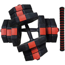 Regulowane hantle treningowe 2x10kg z funkcją sztangi Eb Fit