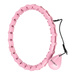 ZESTAW HULA HOP HHW02 LIGHT PINK Z WYPUSTKAMI I OBCIĄŻNIKIEM HMS + PAS BR163 BLACK