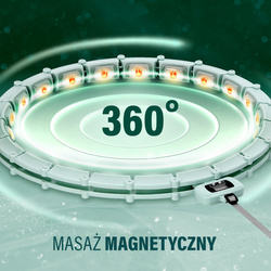 ZESTAW HULA HOP MAGNETYCZNY GREEN HHM14 Z LICZNIKIEM HMS + PAS WYSZCZUPLAJĄCY BR163 BLACK