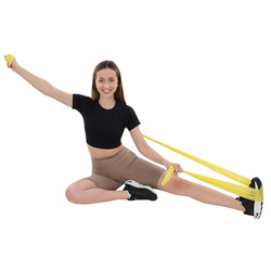 TAŚMA TRENINGOWA DO ĆWICZEŃ PILATES 200x15cm 0,25mm 5-8 kg ŻÓŁTA