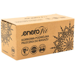 PODWÓJNA PIŁECZKA DO MASAŻU KORKOWA 6.5x13CM ENERO FIT