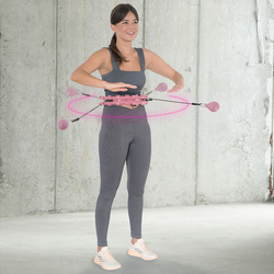 ZESTAW HULA HOP HHW01 PINK Z WYPUSTKAMI I OBCIĄŻNIKIEM HMS + PAS BR163 RED