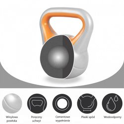 Kettlebell Winylowe kontrast 8kg