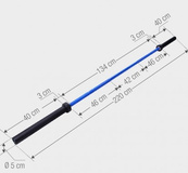 Gryf Olimpijski 50/51 mm niebieski 220 cm