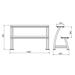 STR39 STOJAK NA KETTLEBELLS DWUPOZIOMOWY COMMERCIAL HMS