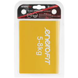 TAŚMA TRENINGOWA DO ĆWICZEŃ PILATES 200x15cm 0,25mm 5-8 kg ŻÓŁTA