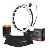 ZESTAW HULA HOP MAGNETYCZNY WHITE HHM16 Z LICZNIKIEM HMS + PAS WYSZCZUPLAJĄCY BR163 BLACK