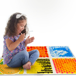 Ścieżka sensoryczna - sensoryczne płytki z cieczą fakturowe 30 cm 6 szt