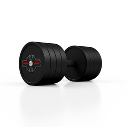 Hantla stalowa gumowana 32,5 kg czarny mat - Marbo Sport