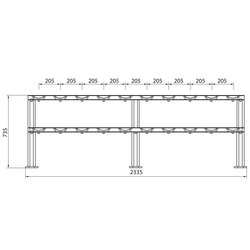 STR47 STOJAK NA HANTLE DWURZĘDOWY 10 PAR COMMERCIAL HMS