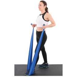 TAŚMA TRENINGOWA DO ĆWICZEŃ PILATES 200x15cm 0,25mm 5-8 kg ŻÓŁTA