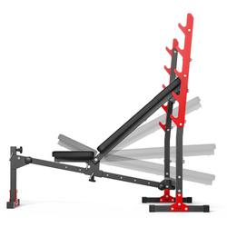 Ławka regulowana ze zintegrowanymi stojakami MH-L107 2.0 - Marbo Sport