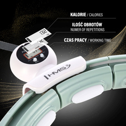  Hula  Hop  HHM15  GREEN z magnesem i obciążnikiem + licznik hms