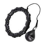 HHW11 PLUS SIZE HULA HOP BLACK Z WYPUSTKAMI I OBCIĄŻNIKIEM HMS