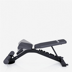 Mocna ławka treningowa z ujemnym skosem, dwustronnie regulowana