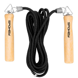 Skakanka z drewnianą rączką Spokey QUICK JUMP