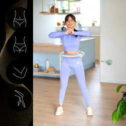  Hula  Hop  HHM15  GREEN z magnesem i obciążnikiem + licznik hms