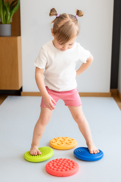 Dyski sensoryczne różne faktury - 4 szt Tullo 20 cm