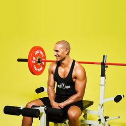 Gryf Olimpijski 50/51 mm czerwony 220 cm