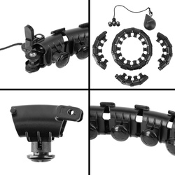 ZESTAW HULA HOP PLUS SIZE HHW12 BLACK Z WYPUSTKAMI I OBCIĄŻNIKIEM HMS + PAS BR163 RED