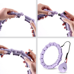 ZESTAW HULA HOP OHA02 VIOLET Z WYPUSTKAMI I OBCIĄŻNIKIEM ONE FITNESS + PAS BR160