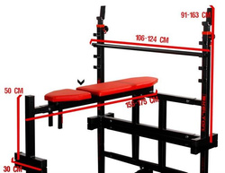 Kelton ławka ze stojakami- HEAVY Hyperion HL8