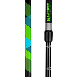 Kije nordic walking 105-135 cm czarno-zielone Spokey MEADOW