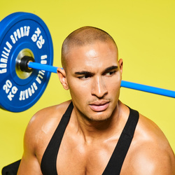 Gryf Olimpijski 50/51 mm niebieski 220 cm