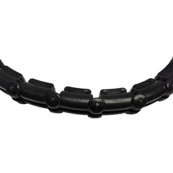 Hula hop z masażerem i obciążeniem czarny