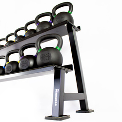 Zestaw Hantel THORN FIT CC 2.0 Color coded Kettlebell 4kg-24 kg [pair] + Stojak na kettle THORN FIT Kettlebell Rack