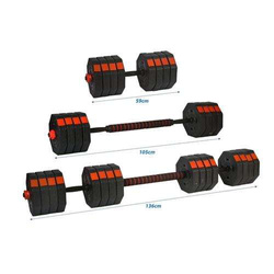 Regulowane hantle treningowe 2x20kg z funkcją sztangi Eb Fit