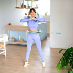 HULA HOP  HHM14  GREEN Z MAGNESAMI I OBCIĄŻNIKIEM + LICZNIK HMS