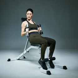 Ławka regulowana modlitewnik curl biała