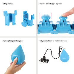 ZESTAW HULA HOP HHW01 BLUE Z WYPUSTKAMI I OBCIĄŻNIKIEM HMS + PAS BR163 RED