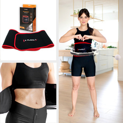 HULA HOP  HHM16 WHITE z magnesem i obciążnikiem + LICZNIK HMS