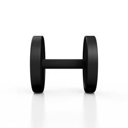 Hantla stalowa gumowana 7,5 kg czerwony połysk - Marbo Sport