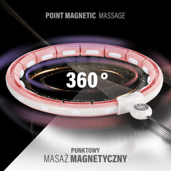  Hula  Hop  HHM15  pink z magnesem i obciążnikiem + licznik hms