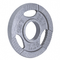 Obciążenie żeliwne Gripper 50mm zeliwne srebrne 1,25 kg