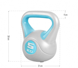 Kettlebell winylowy kolorowy 5kg